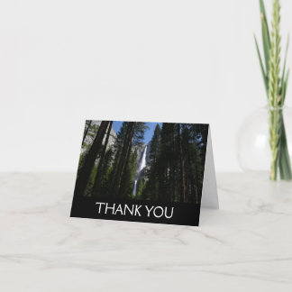 Tarjeta De Agradecimiento Fotografía del paisaje de Yosemite Falls y bosques