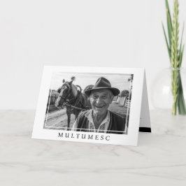 Tarjeta De Agradecimiento Fotografía en blanco y negro conmemorativa