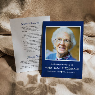 Tarjeta De Agradecimiento Fotografía funeraria Gracias Armada en memoria a