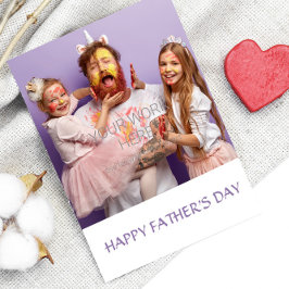 Tarjeta De Agradecimiento Fotografía personalizada del Día del Padre Feliz