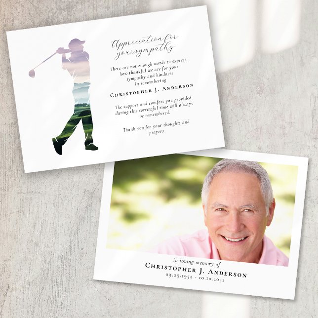 Tarjeta De Agradecimiento Fotografía por caligrafía de golf Fotografía Funer (Subido por el creador)