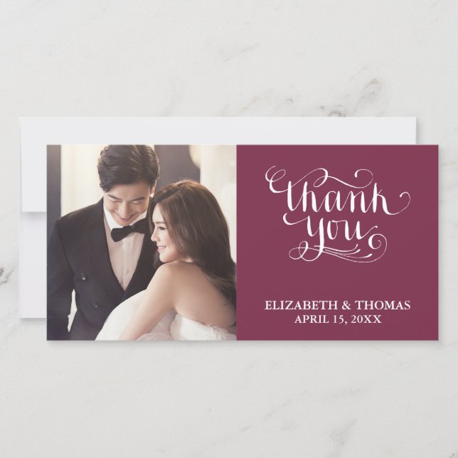 TARJETA DE AGRADECIMIENTO FOTOGRÁFICA CON LETRA MA (Anverso)