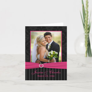 Tarjeta de agradecimiento fotográfica con raya de 