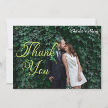 Tarjeta de agradecimiento fotográfico tipográfico