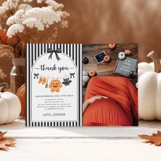 Tarjeta De Agradecimiento Fotomontaje de ducha de bebé Little Boo