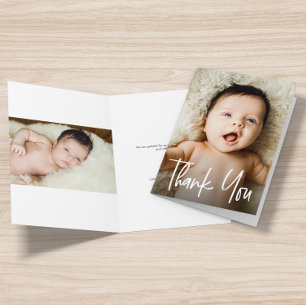 Tarjeta De Agradecimiento Fotos de Baby Shower de Personalizado de guiones m