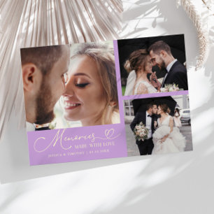 Tarjeta De Agradecimiento Fotos de boda 'Recuerdos hechos con amor' Wisteria