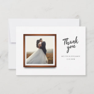 Tarjeta De Agradecimiento Fotos de Bodas de guiones modernos