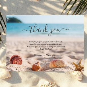 Tarjeta De Agradecimiento Fotos de conchas de playa Celebración de la vida