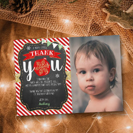 Tarjeta De Agradecimiento Fotos de cumpleaños de Merry Little Navidades