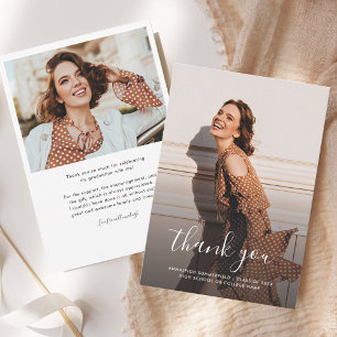 Tarjeta De Agradecimiento Fotos de graduación 2025