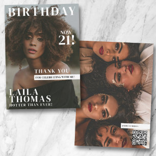Tarjeta De Agradecimiento Fotos de portada de revista personalizadas para fi