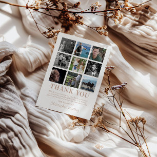 Tarjeta De Agradecimiento Fotos de simpatía Funeral Collage