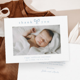 Tarjeta De Agradecimiento Fotos de Simple Bow Baby Stats
