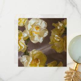 Tarjeta De Agradecimiento Fotos de tulipanes amarillos, naturaleza muerta co