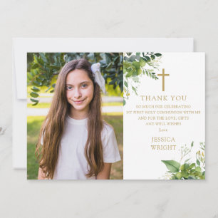 Tarjeta De Agradecimiento Fotos de vegetación de eucalipto Primera Comunión