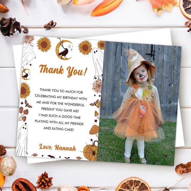 Tarjeta De Agradecimiento Fotos espumosas de la época de Halloween (Subido por el creador)