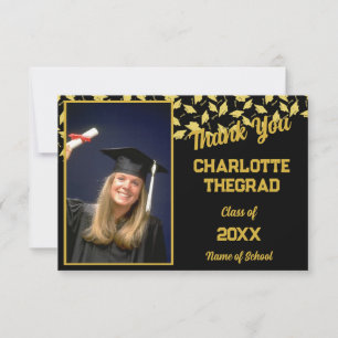 Tarjeta De Agradecimiento Fotos personalizadas de la fiesta de graduación