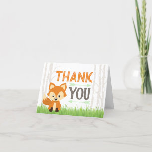 Tarjeta De Agradecimiento Fox Tribal Woodland Camper Baby Shower Gracias C