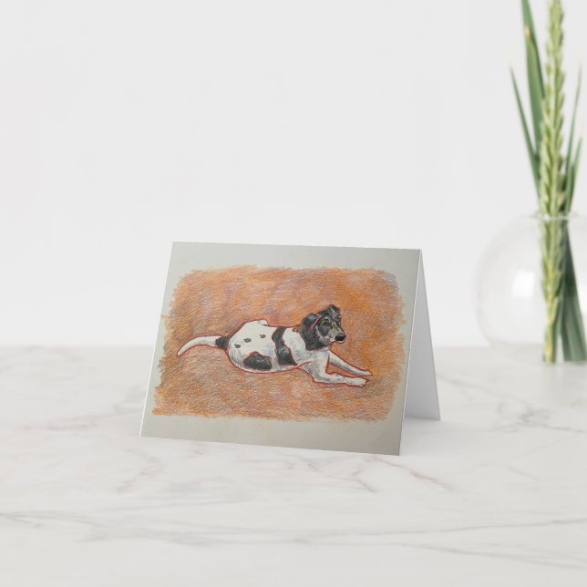 Tarjeta De Agradecimiento Foxhound Terrier (Anverso)