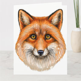 Tarjeta De Agradecimiento Foxy Fox Greeting Card - See Back