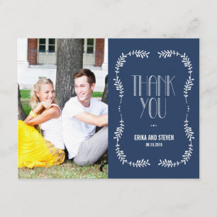 Tarjeta De Agradecimiento Framing deja Boda foto gracias marina