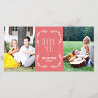 Framing Leaves Boda Gracias Cartas Salmon