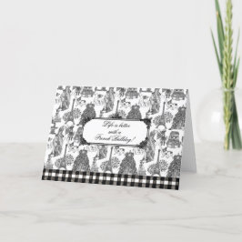 Tarjeta De Agradecimiento FRANCÉS BULLDOG Frenchie Black Toile