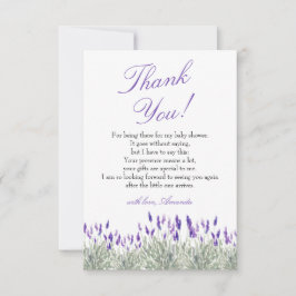 Tarjeta De Agradecimiento Francés Oh Bebe Lavender Género Neutral Baby Showe