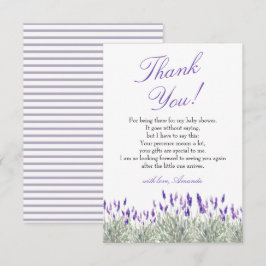 Tarjeta De Agradecimiento Francés Oh Bebe Lavender Género Neutral Baby Showe
