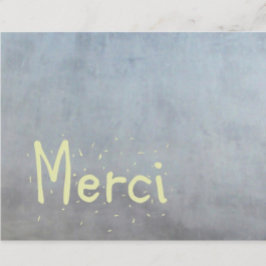 Tarjeta De Agradecimiento Francesa. Gracias.