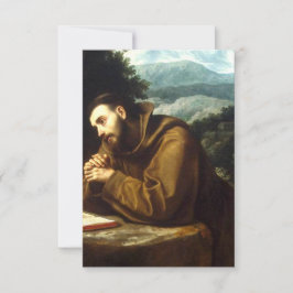 Tarjeta De Agradecimiento Francisco de Asís