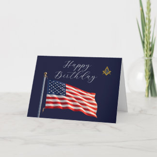 Tarjeta De Agradecimiento Francmasón Patriótico Cumpleaños Francmasón Masóni