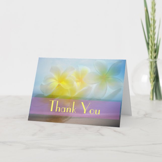 Tarjeta De Agradecimiento Frangipani Gracias (Anverso)