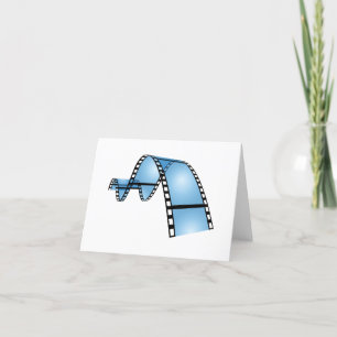 Tarjeta De Agradecimiento Franja de película azul