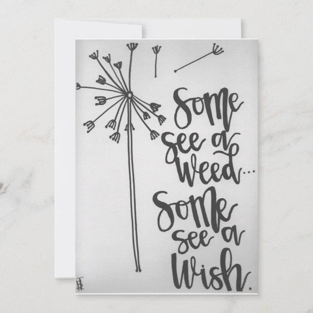 Tarjeta De Agradecimiento Frase inspiradora - Weed - Wish Note Card (Anverso)
