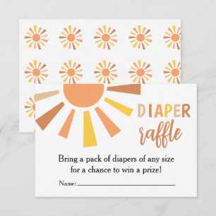 Tarjeta De Agradecimiento Fraude de pañales Boho Sunshine Baby Shower