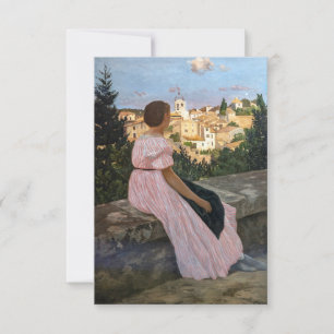 Tarjeta De Agradecimiento Frederic Bazille - El vestido rosa