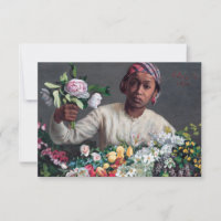 Frederic Bazille - Joven mujer con peonías