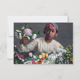 Tarjeta De Agradecimiento Frederic Bazille - Mujer joven con peonías