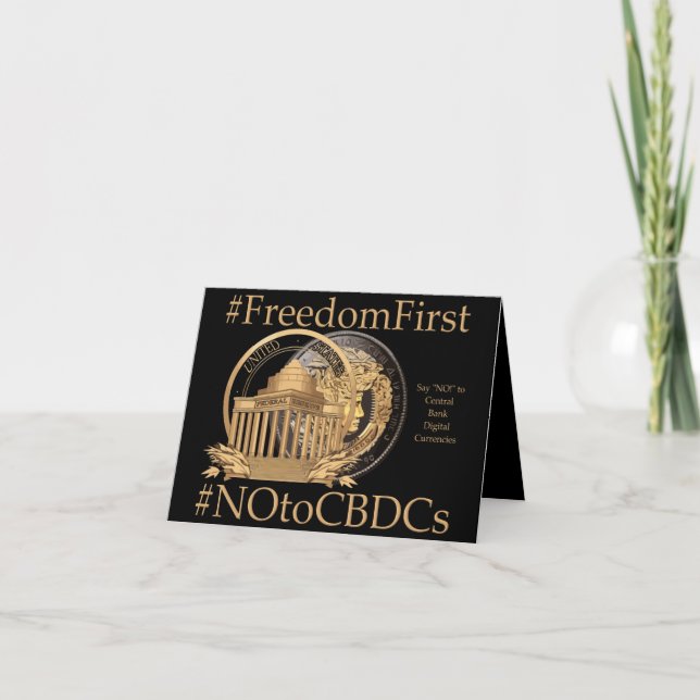 Tarjeta De Agradecimiento #FreedomFirst: Billetera de Libertad- Abrazando la (Anverso)