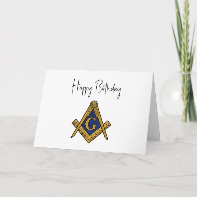 Tarjeta De Agradecimiento Freemason Masonic Mason Freemason Birthday (Anverso)