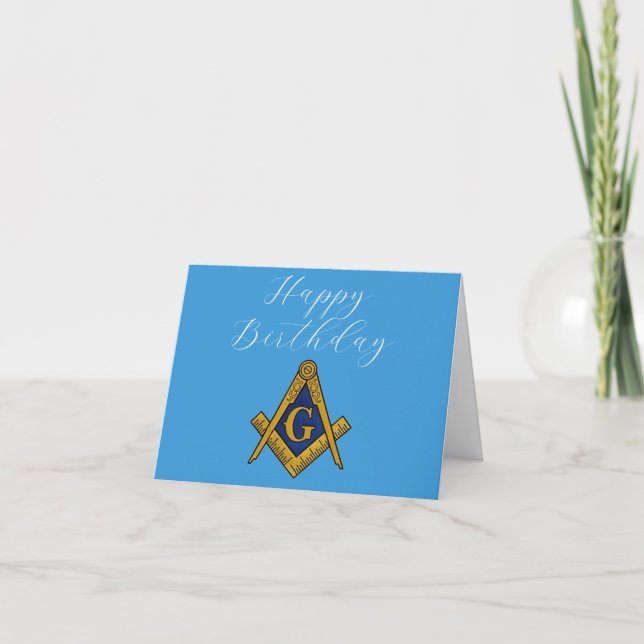 Tarjeta De Agradecimiento Freemason Masonic Mason Freemason Birthday (Anverso)