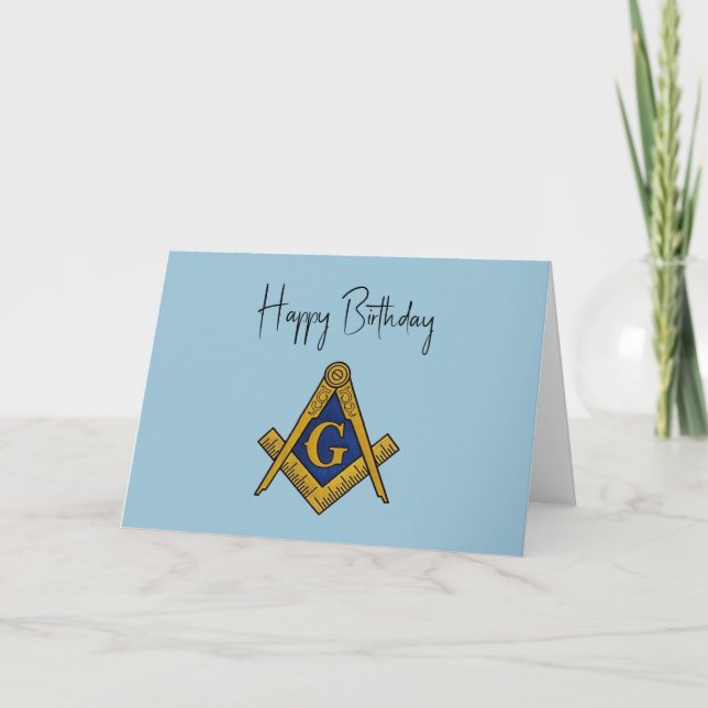 Tarjeta De Agradecimiento Freemason Masonic Mason Freemason Birthday (Anverso)