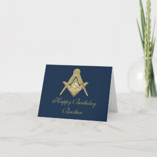 Tarjeta De Agradecimiento Freemason Masonic Mason Freemason Birthday
