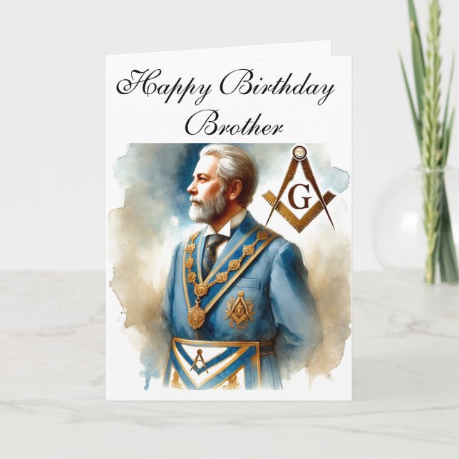 Tarjeta De Agradecimiento Freemason Masonic Mason Freemason Birthday (Anverso)