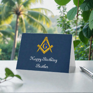 Tarjeta De Agradecimiento Freemason Masonic Mason Freemason Birthday
