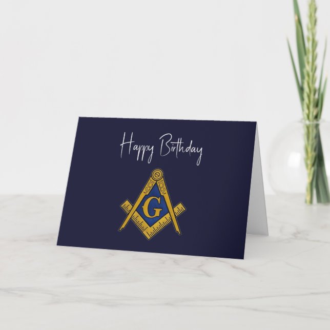 Tarjeta De Agradecimiento Freemason Masonic Mason Freemason Birthday (Anverso)
