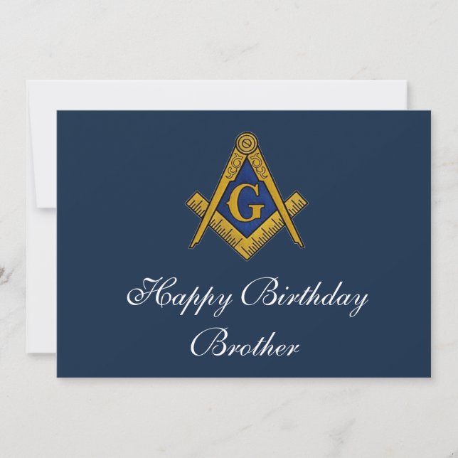 Tarjeta De Agradecimiento Freemason Masonic Mason Freemason Birthday (Anverso)