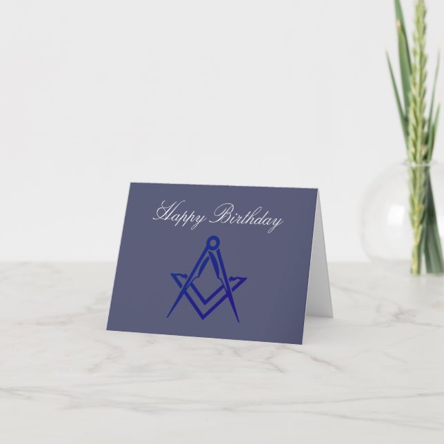 Tarjeta De Agradecimiento Freemason Masonic Mason Freemason Birthday (Anverso)
